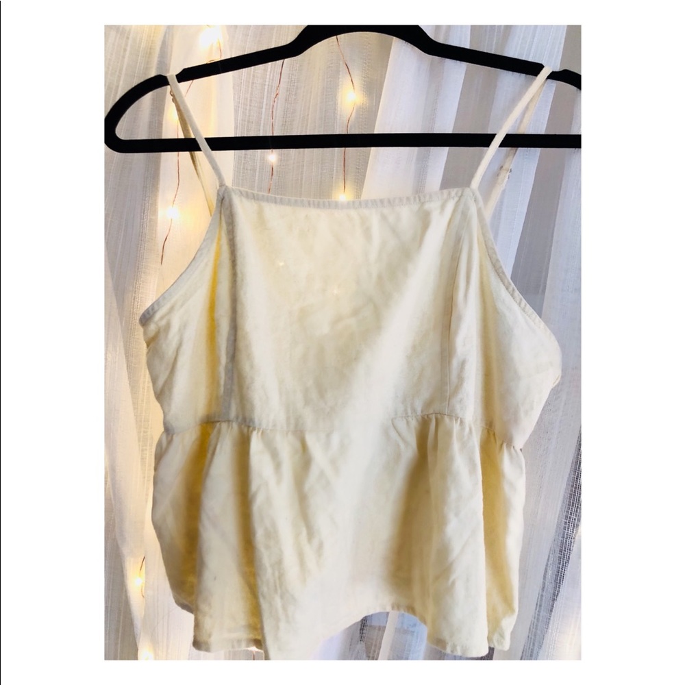 LA Hearts tie back halter top (Pastel Yellow)